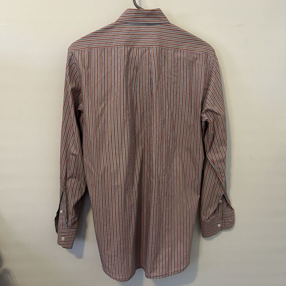 Luciano Barbera Button Up Shirt Mens S Striped Long Sleeve Cotton Business Italy - Picture 11 of 11